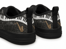 Load image into Gallery viewer, Rich and Rich Men’s Black Camo Piano Saxophone Canvas Sneakers - Rich and Rich Homeopportunities
