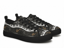 Load image into Gallery viewer, Rich and Rich Men’s Black Camo Piano Saxophone Canvas Sneakers - Rich and Rich Homeopportunities
