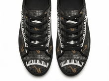 Load image into Gallery viewer, Rich and Rich Men’s Black Camo Piano Saxophone Canvas Sneakers - Rich and Rich Homeopportunities

