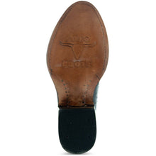 Load image into Gallery viewer, Men&#39;s Black Ostrich Print Cowboy Boots (H7002)

