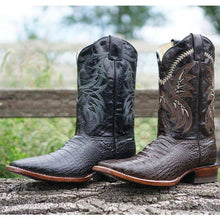 Load image into Gallery viewer, Brown Caiman Belly Print Men&#39;s Cowboy Boots H4001
