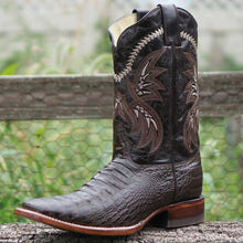 Load image into Gallery viewer, Brown Caiman Belly Print Men&#39;s Cowboy Boots H4001
