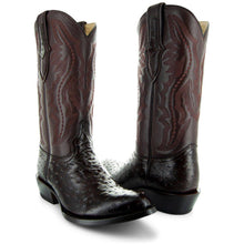 Load image into Gallery viewer, Men&#39;s  Brown Ostrich Print Cowboy Boots (H7002)

