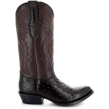 Load image into Gallery viewer, Men&#39;s  Brown Ostrich Print Cowboy Boots (H7002)
