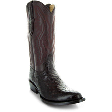 Load image into Gallery viewer, Men&#39;s  Brown Ostrich Print Cowboy Boots (H7002)
