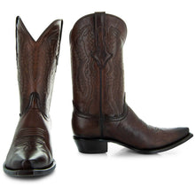 Load image into Gallery viewer, Men&#39;s Snip Toe Cowboy Boots Burnished Brown (H50030)
