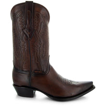Load image into Gallery viewer, Men&#39;s Snip Toe Cowboy Boots Burnished Brown (H50030)
