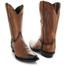 Load image into Gallery viewer, Men&#39;s Snip Toe Cowboy Boots Tan (H50030) | Soto Boots
