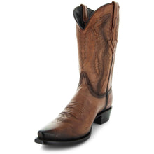 Load image into Gallery viewer, Men&#39;s Snip Toe Cowboy Boots Tan (H50030) | Soto Boots
