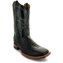 Load image into Gallery viewer, Black Caiman Belly Print Men&#39;s Cowboy Boots H4001
