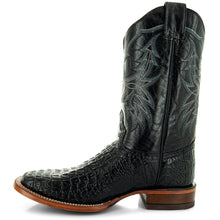 Load image into Gallery viewer, Black Caiman Belly Print Men&#39;s Cowboy Boots H4001
