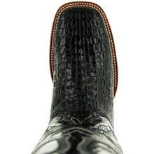 Load image into Gallery viewer, Black Caiman Belly Print Men&#39;s Cowboy Boots H4001
