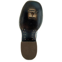Load image into Gallery viewer, Black Caiman Belly Print Men&#39;s Cowboy Boots H4001
