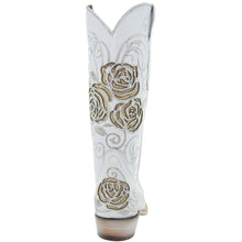 Load image into Gallery viewer, White Rose Inlayed Women&#39;s Cowgirl Boots (M50032)
