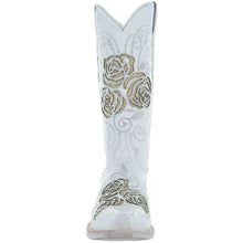 Load image into Gallery viewer, White Rose Inlayed Women&#39;s Cowgirl Boots (M50032)
