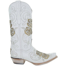 Load image into Gallery viewer, White Rose Inlayed Women&#39;s Cowgirl Boots (M50032)

