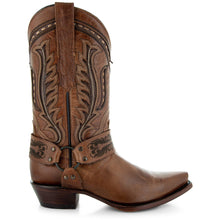 Load image into Gallery viewer, Women&#39;s Harness Boots | Brown Leather Harness Boots (M50039)
