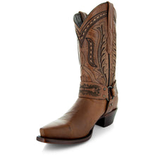 Load image into Gallery viewer, Women&#39;s Harness Boots | Brown Leather Harness Boots (M50039)
