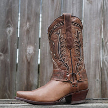 Load image into Gallery viewer, Women&#39;s Harness Boots | Brown Leather Harness Boots (M50039)
