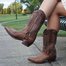 Load image into Gallery viewer, Women&#39;s Harness Boots | Brown Leather Harness Boots (M50039)
