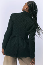 Load image into Gallery viewer, Luna Noir Pinstripe Blazer
