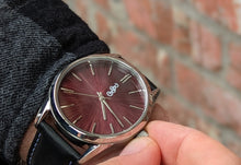 Load image into Gallery viewer, Burgundy Sunburst Watch
