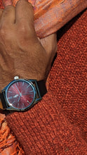 Load image into Gallery viewer, Burgundy Sunburst Watch
