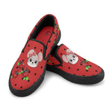 Critter Kicks Lady Bug Mouse Girls Red Slip On Canvas Shoe
