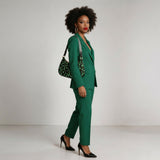 Bolso de hombro Rich and Rich Emerald Safari con asas grises para mujer