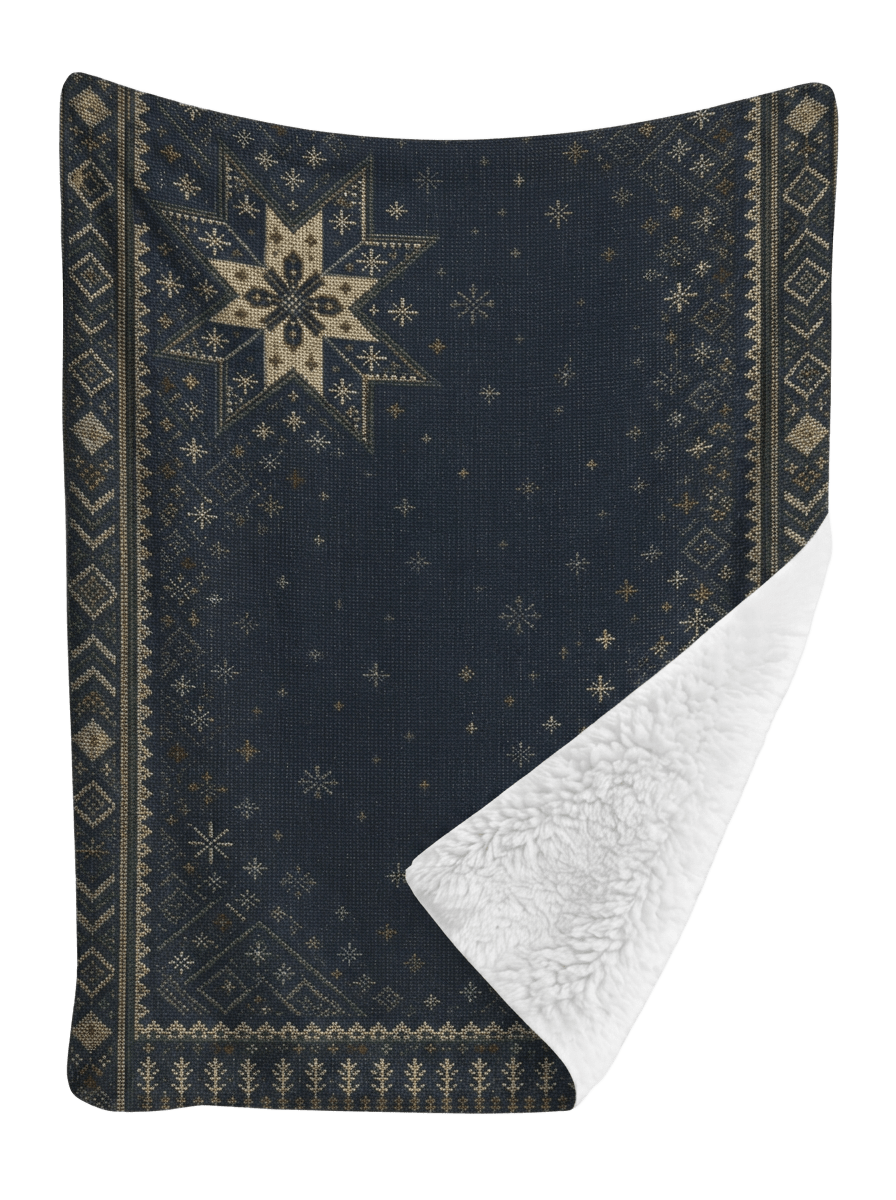 Rich and Rich Nordic Snowflake Sherpa Fleece Throw 60 x 80 - Rich and Rich Homeopportunities