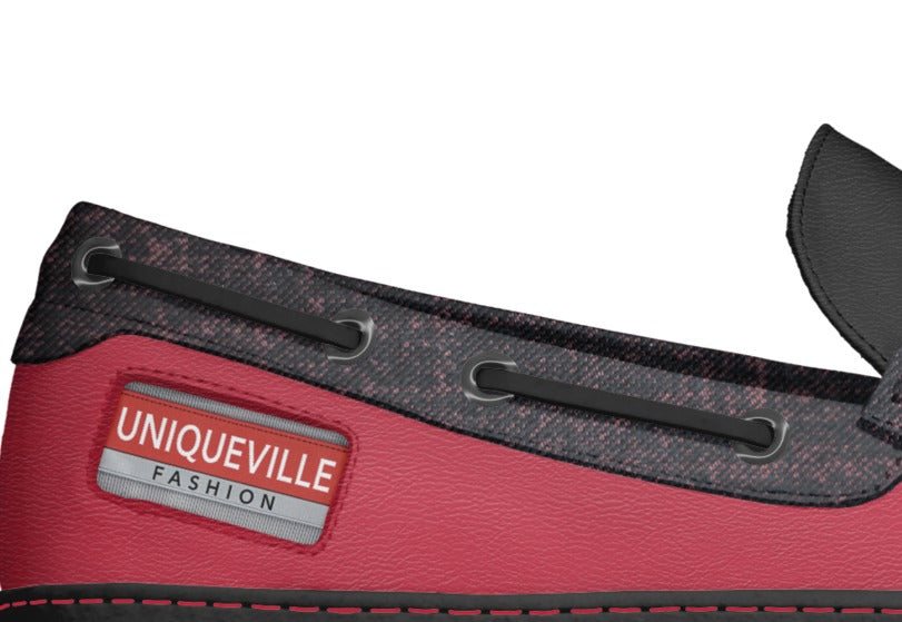 Uniqueville Fashion Men's Red Leather Penny Loafer