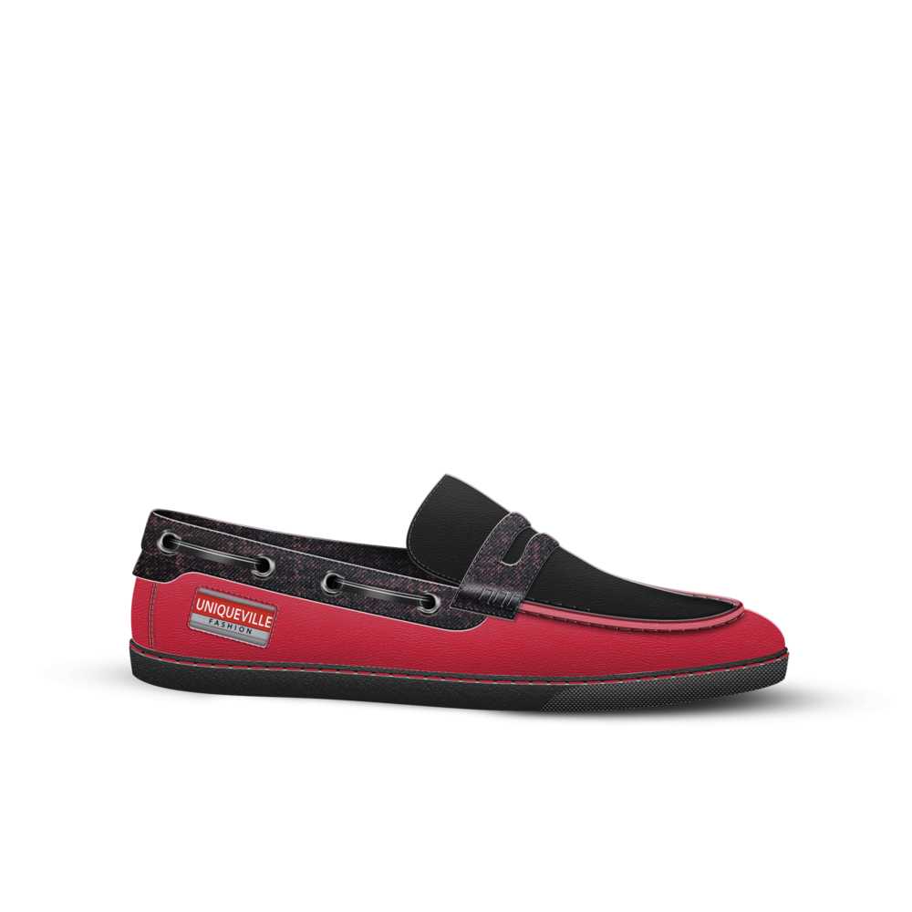 Uniqueville Fashion Men's Red Leather Penny Loafer
