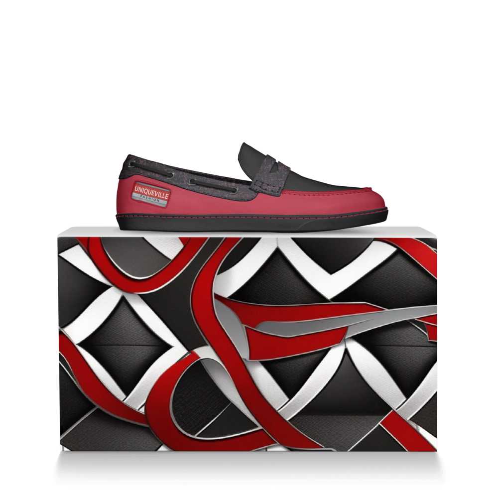 Uniqueville Fashion Men's Red Leather Penny Loafer