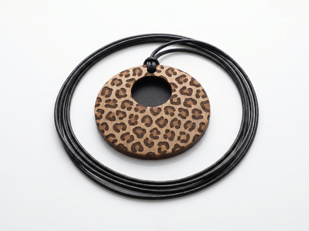 Rich and Rich Safari Animal Print Organic Wooden Women's Necklace