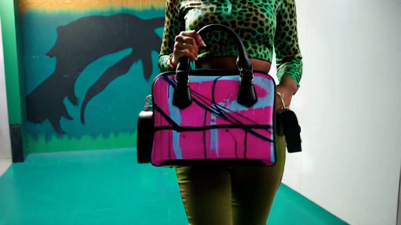 R&RH Pink Designer Women's Shoulder Bag made of pink PU leather with adjustable strap