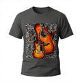 Retro Acoustic & Electric Guitar T-Shirt | Music Lover Graphic Tee