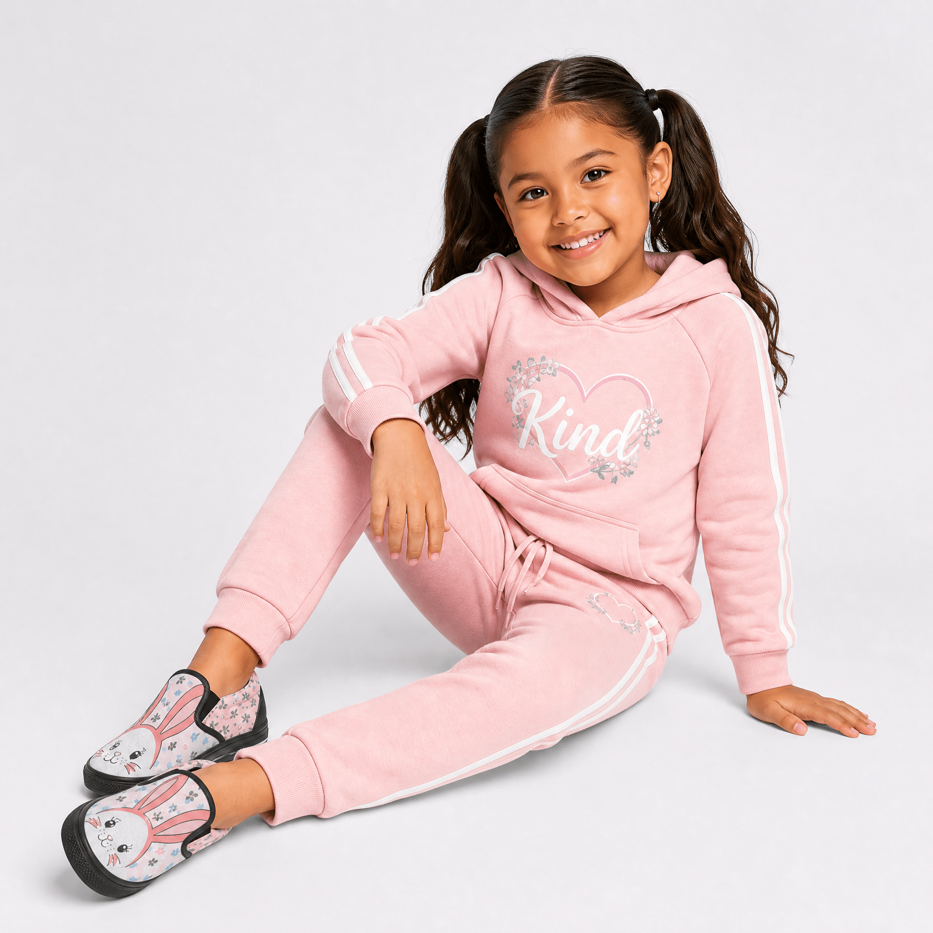 Rich and Rich Girls Pink Bunny Slip-On Canvas Shoes | Cute Bunny Print Kids Sneakers - Rich and Rich Homeopportunities