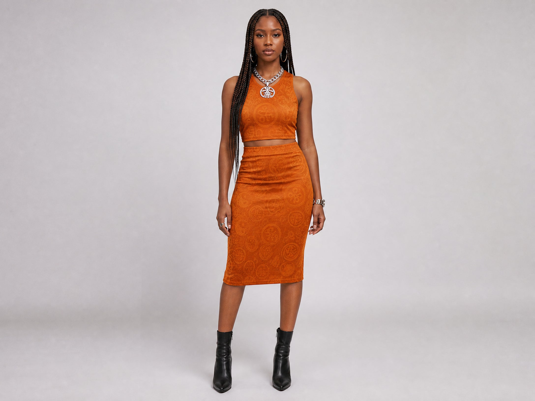 Rich and Rich Orange Feng Shui Women's Crop Top - Rich and Rich Homeopportunities
