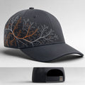 Vertex Fractal Vector Baseball Baseball Cap in charcoal with electric blue geometric Vertex menswear design